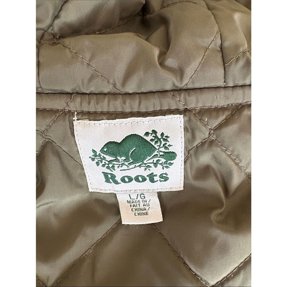 Roots Corduroy Hooded Military Green Zip Up Jacket - Picture 12 of 13